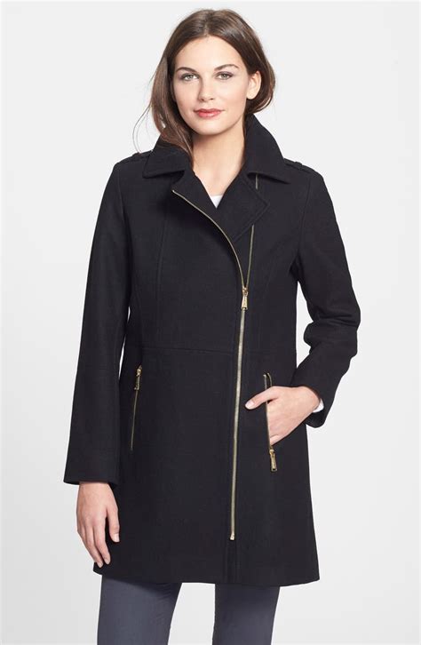 asymmetrical michael kors coat|asymmetrical wool wrap coat.